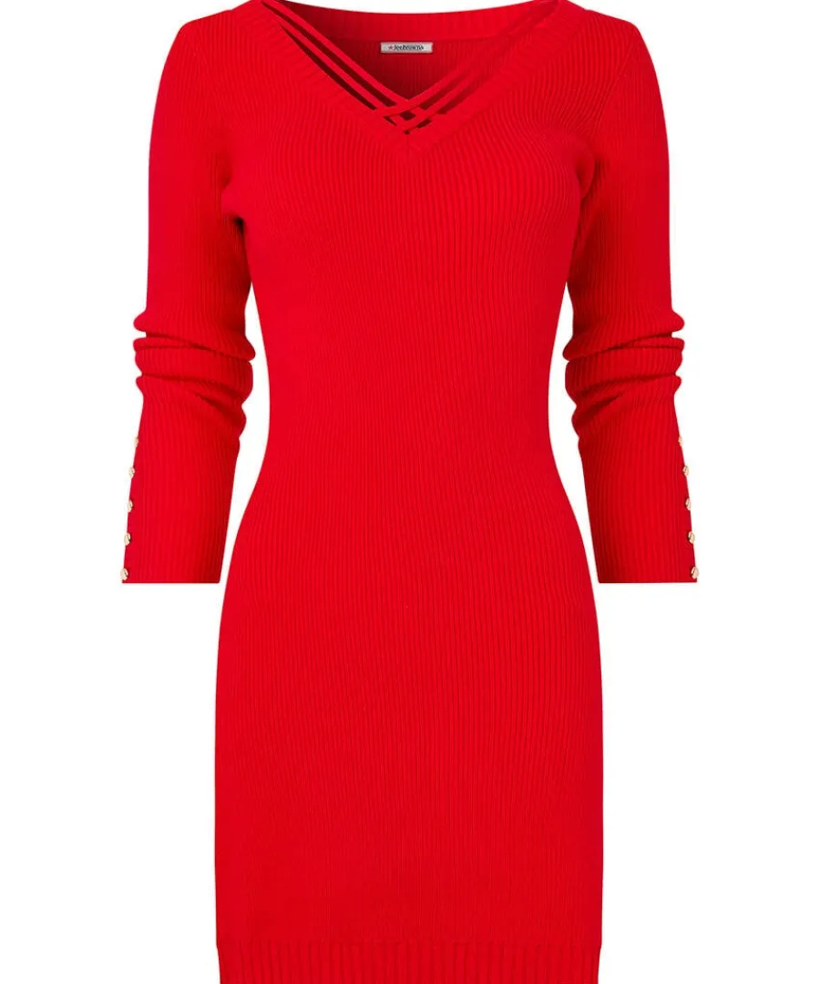 stunning_strappy_jumper_d_0.webp Hot Joe Browns Stunning Strappy Jumper Dress Red