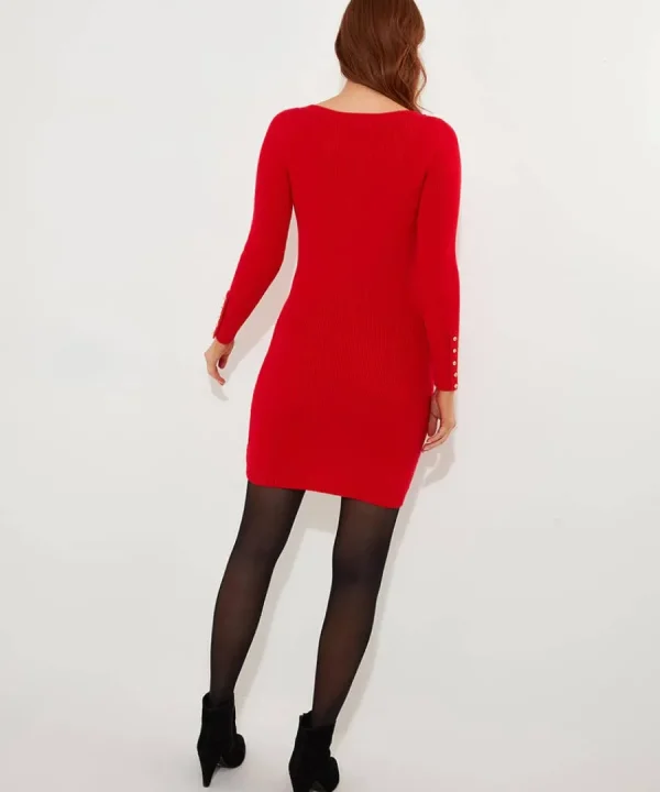 Hot Joe Browns Stunning Strappy Jumper Dress Red