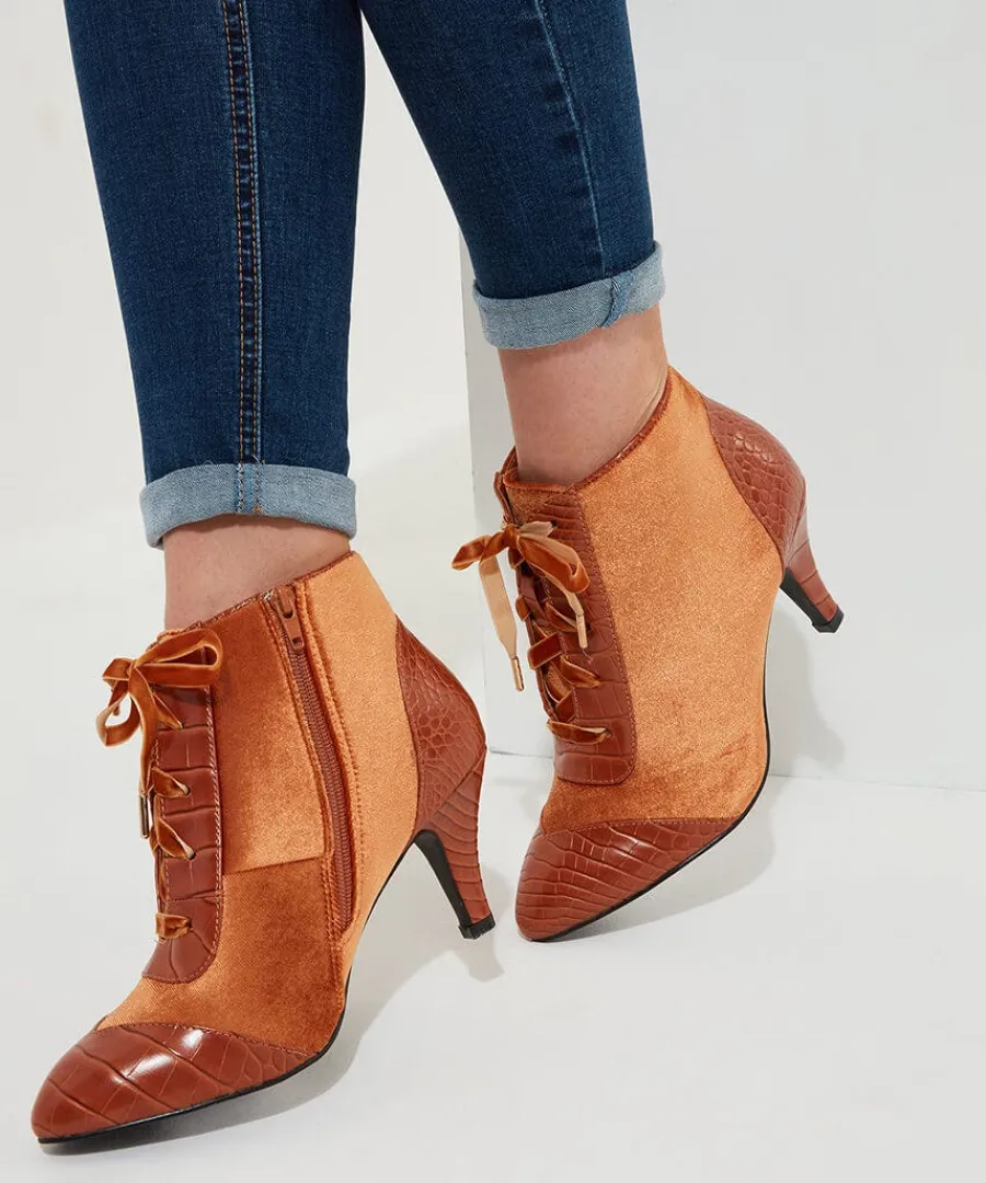 sweet_song_velvet_bootees_1.webp Best Sale Joe Browns Sweet Song Velvet Bootees Caramel