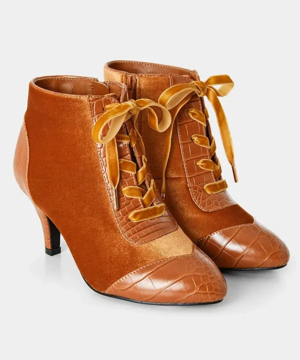 Best Sale Joe Browns Sweet Song Velvet Bootees Caramel