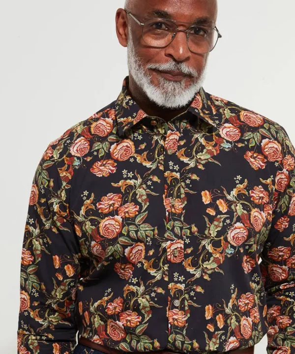 Cheap Joe Browns Tapestry Floral Shirt Black