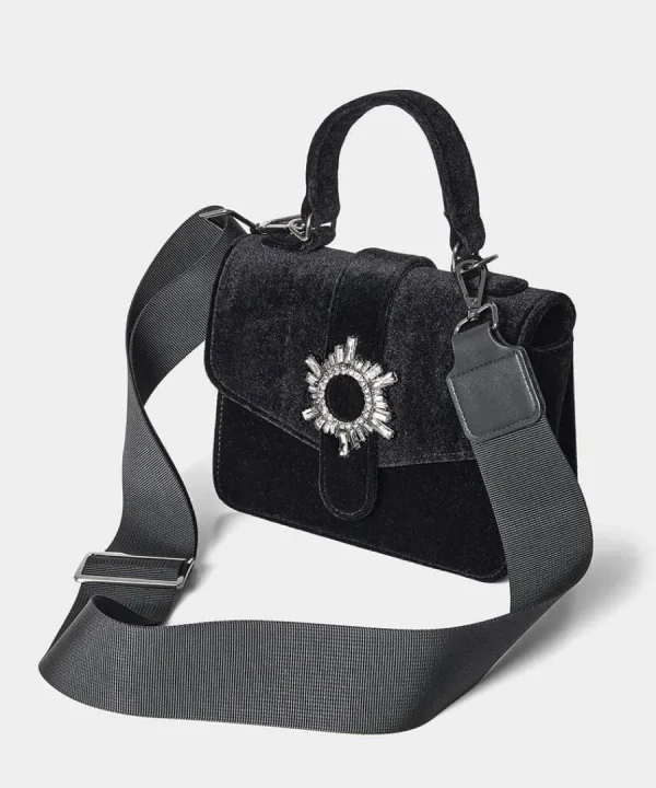 Fashion Joe Browns The Night Is Yours Velvet Bag Black