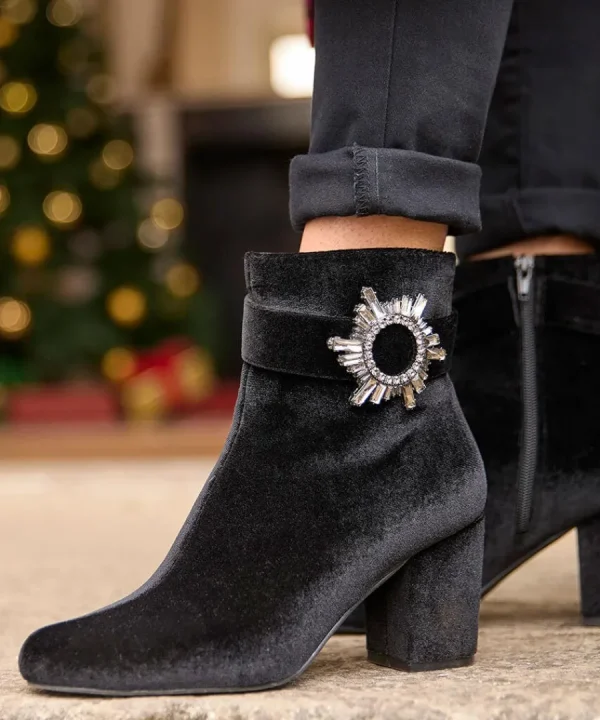 Best Sale Joe Browns The Night Is Yours Velvet Boots Black