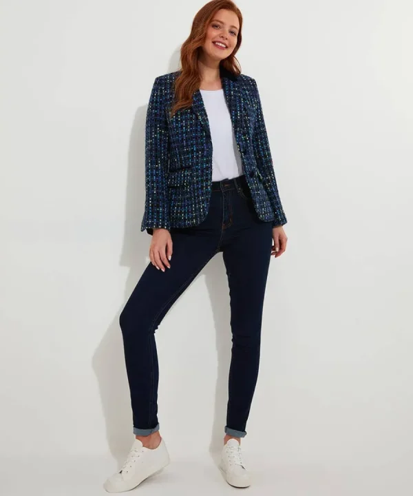 Cheap Joe Browns Tiah Tweed Jacket Blue