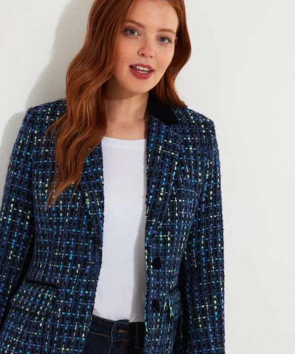 Cheap Joe Browns Tiah Tweed Jacket Blue