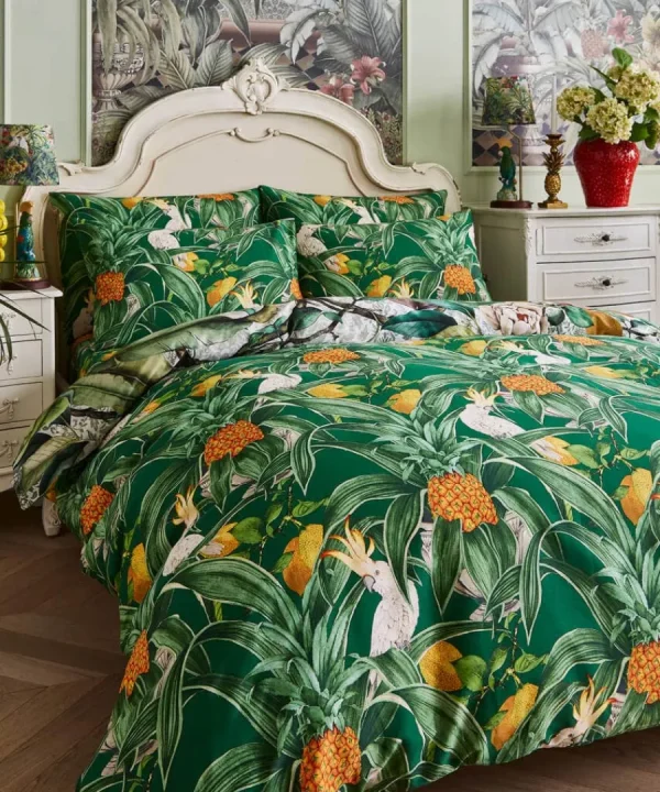 Cheap Joe Browns Totally Tropical Reversible Duvet Set Green
