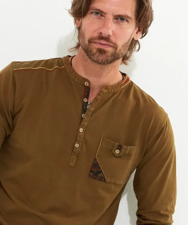 Hot Joe Browns Touch Of Personality Henley Brown
