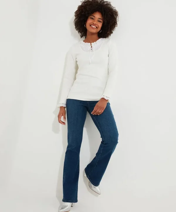 Cheap Joe Browns Trixie Collar Detail Top Cream / Blue