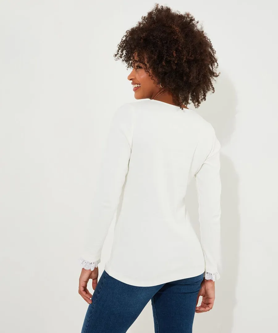 trixie_collar_detail_top_2.webp Cheap Joe Browns Trixie Collar Detail Top Cream / Blue