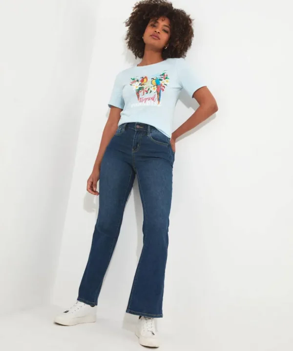 Hot Joe Browns Tropical Paradise Tee Blue