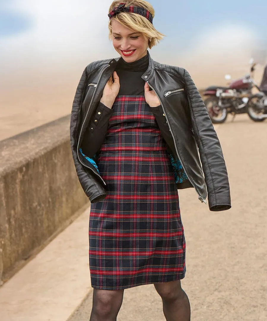 trudy_check_pinafore_5.webp Clearance Joe Browns Trudy Check Pinafore Red