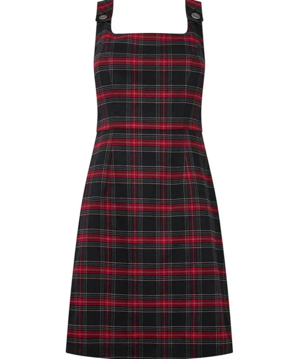 Clearance Joe Browns Trudy Check Pinafore Red