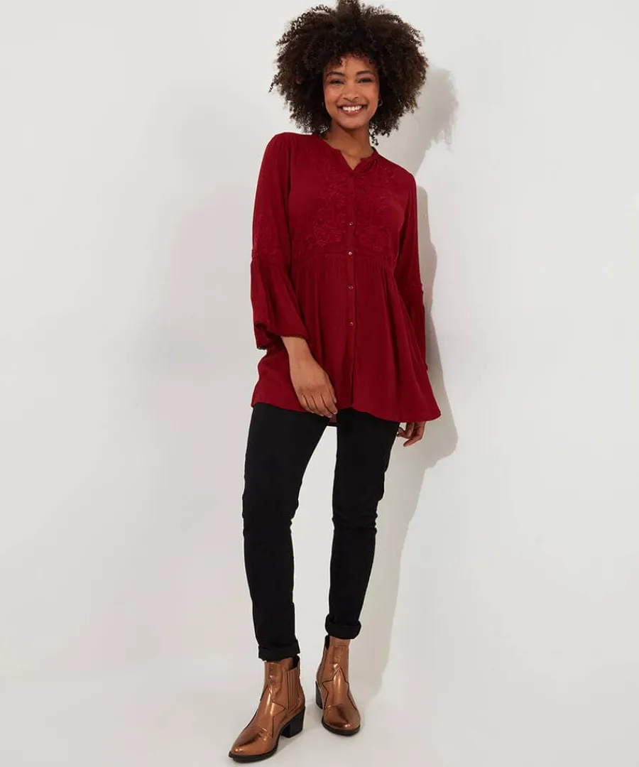 truly_remarkable_embroide_1.webp Best Sale Joe Browns Truly Remarkable Embroidered Blouse Berry