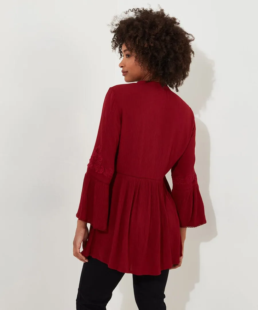 truly_remarkable_embroide_2.webp Best Sale Joe Browns Truly Remarkable Embroidered Blouse Berry