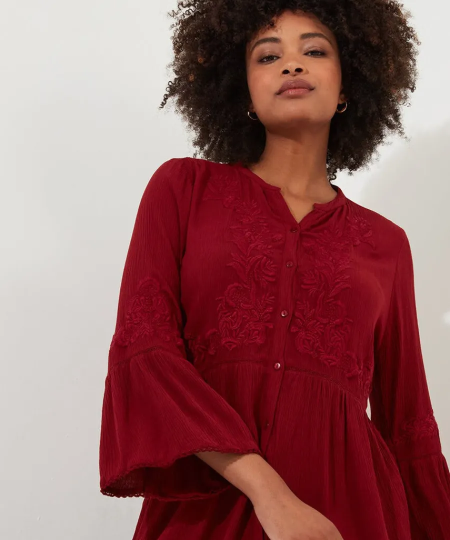 truly_remarkable_embroide_3.webp Best Sale Joe Browns Truly Remarkable Embroidered Blouse Berry