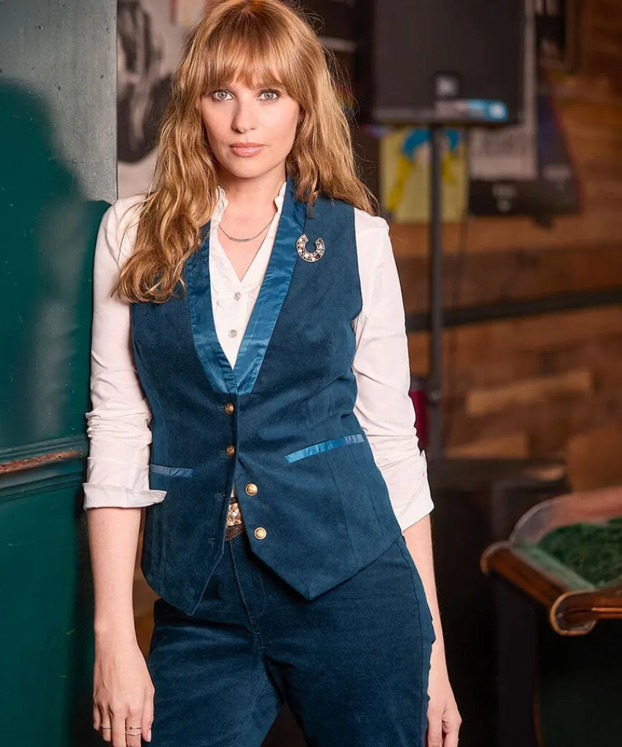 ultimate_teal_velvet_wais_1.webp Best Joe Browns Ultimate Velvet Waistcoat Teal