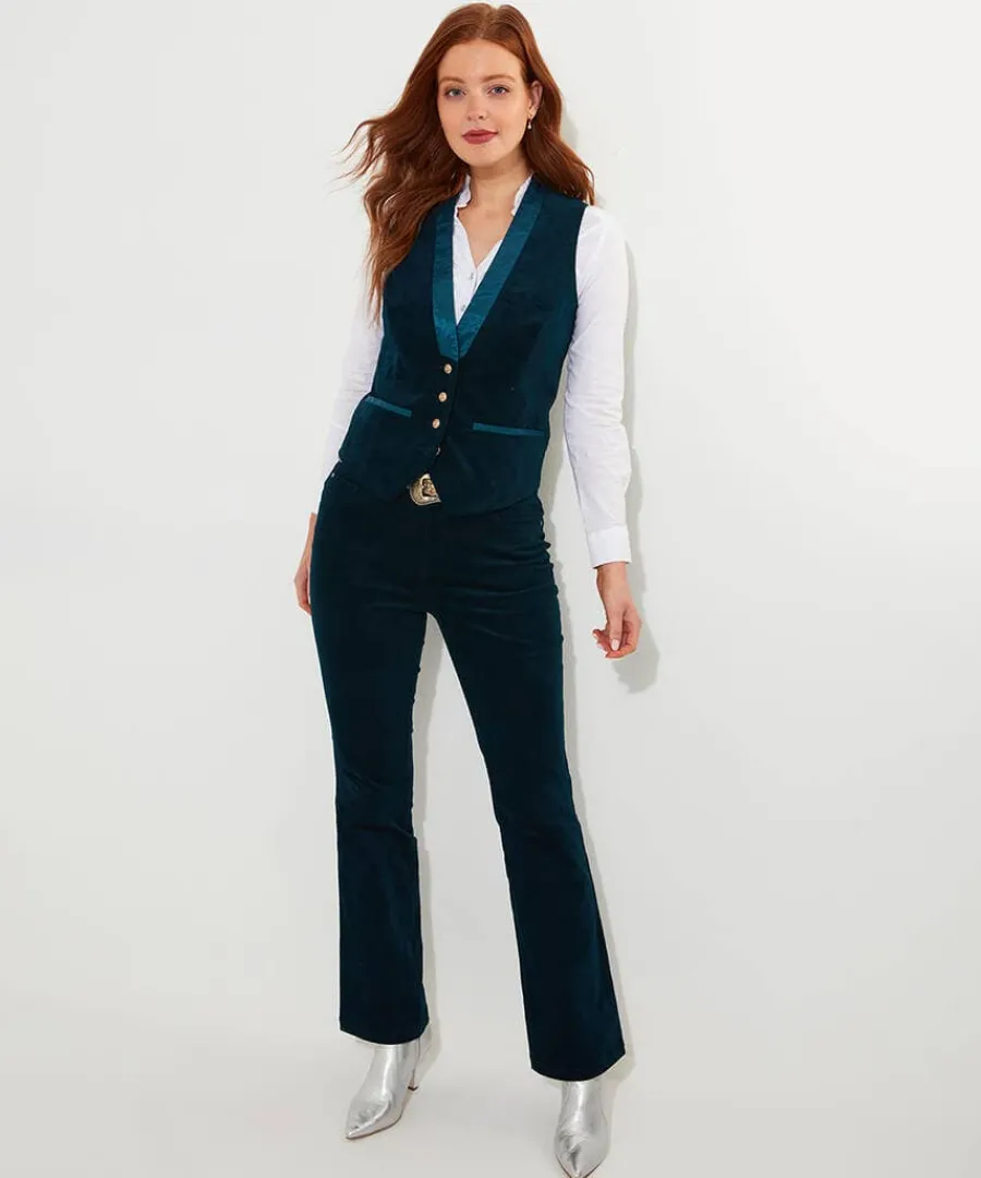 ultimate_teal_velvet_wais_6.webp Best Joe Browns Ultimate Velvet Waistcoat Teal