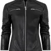 Flash Sale Joe Browns Victoria Zip Up Leather Biker Jacket Black