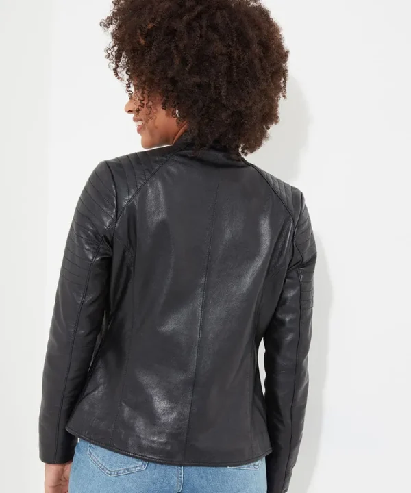 Flash Sale Joe Browns Victoria Zip Up Leather Biker Jacket Black