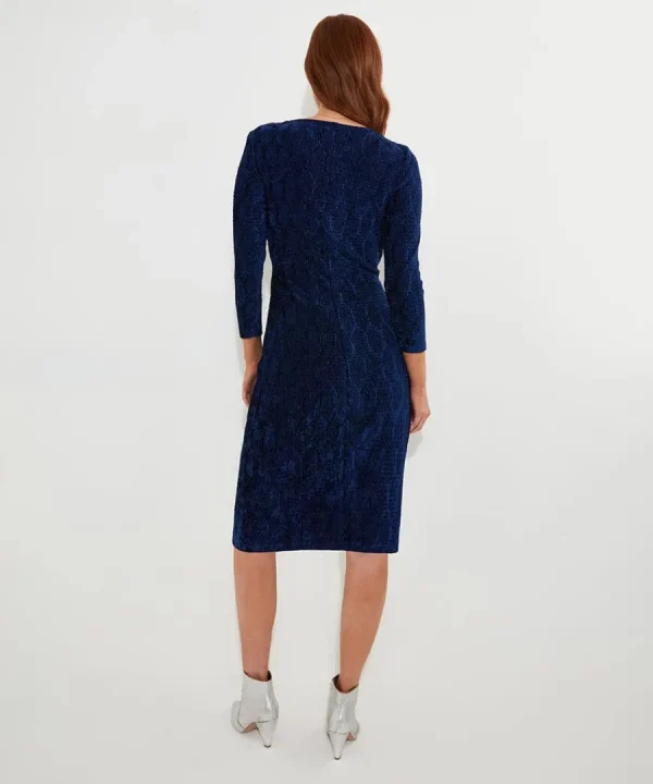 Cheap Joe Browns Vivian Stretch Velour Dress Blue