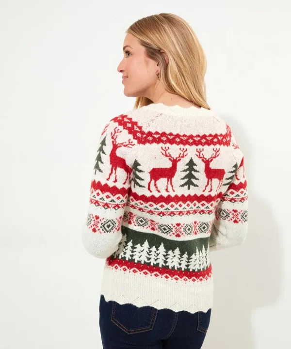 Sale Joe Browns Winter Scenes Cardigan Cream