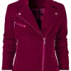 Hot Joe Browns Wonderfully Velour Jacket Magenta