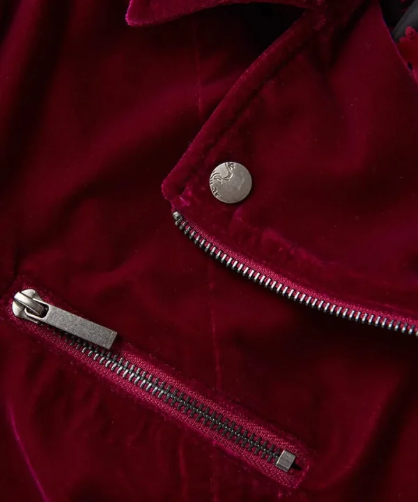Hot Joe Browns Wonderfully Velour Jacket Magenta