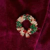 Best Joe Browns Wreath Vintage Style Brooch Red Multi