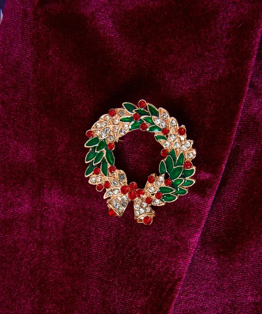 wreath_vintage_style_broo_0.webp Best Joe Browns Wreath Vintage Style Brooch Red Multi