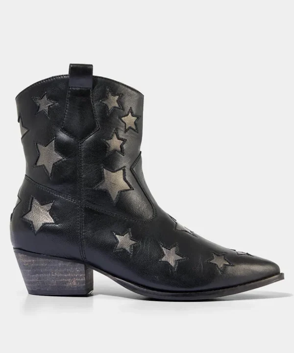 Best Sale Joe Browns Astraea Leather Western Boots Black/Silver