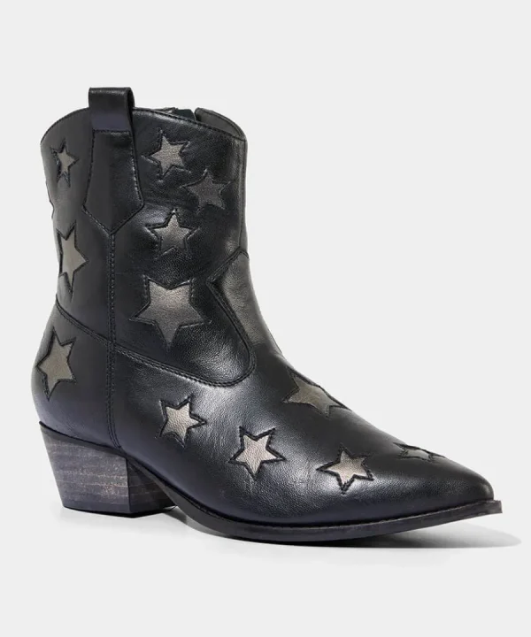 Best Sale Joe Browns Astraea Leather Western Boots Black/Silver