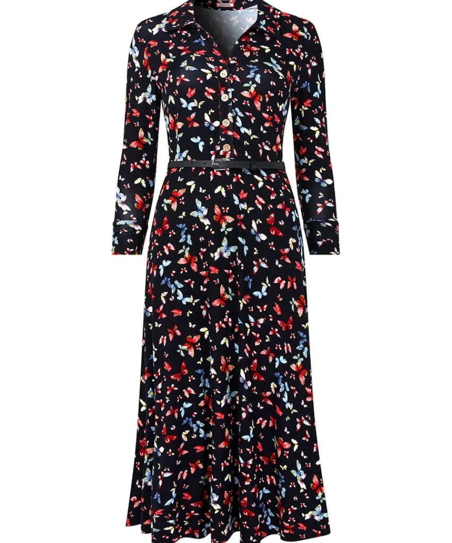 beautiful_butterfly_jerse_0.webp Clearance Joe Browns Beautiful Butterfly Jersey Dress Black