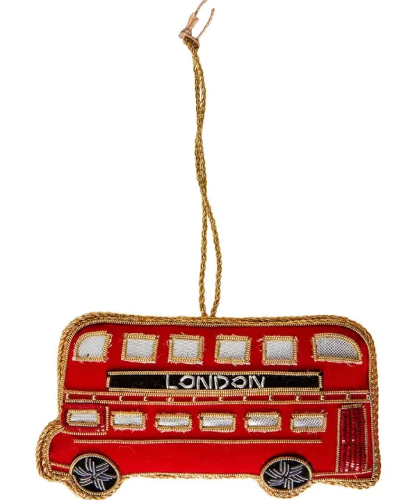 Cheap Joe Browns Beautifully Embroide Bus Christmas Ornament Red