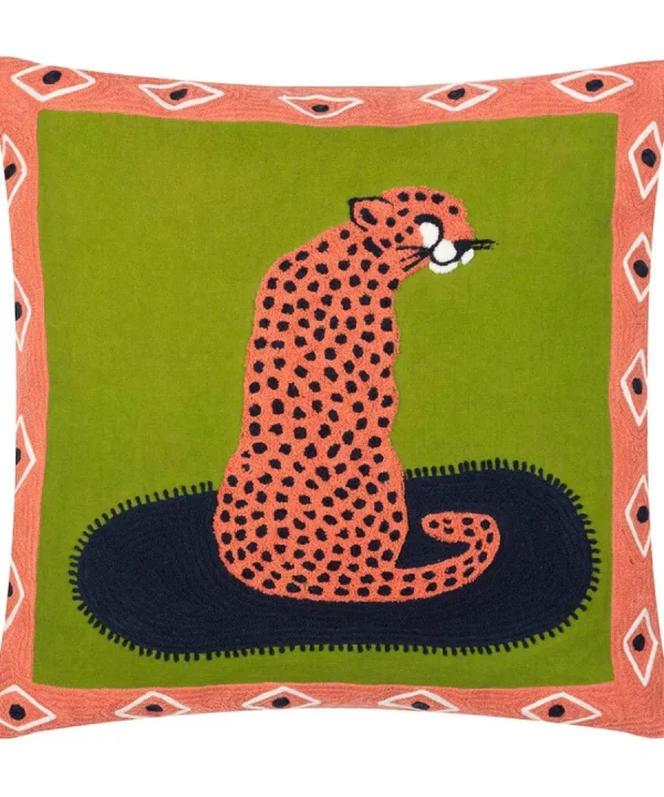Flash Sale Joe Browns Bright And Bold Cheetah Cushion Coral