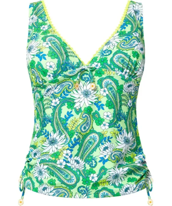 Fashion Joe Browns Coconut Bay Tankini Top Green Multi