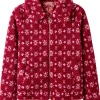 Fashion Joe Browns Cosy Cabin Patterned Fleece Jacket Red