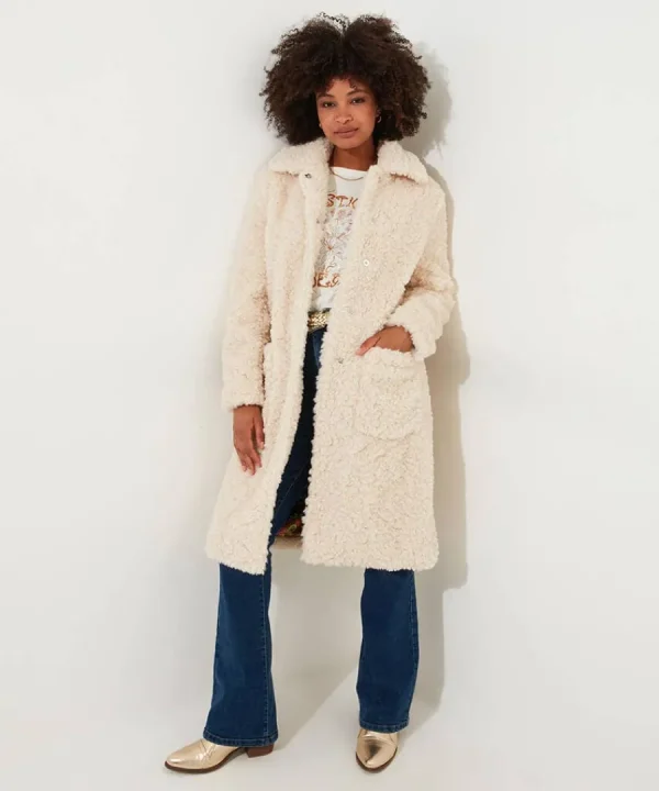 Store Joe Browns Cosy Up Furry Coat Cream