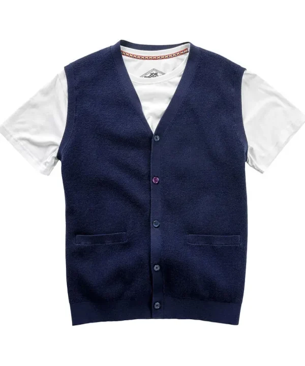 Fashion Joe Browns Dapper Knitted Waistcoat Navy