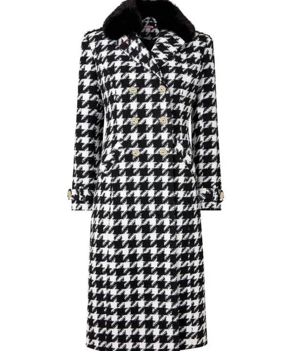 Discount Joe Browns Darling Dogstooth Coat Black / White