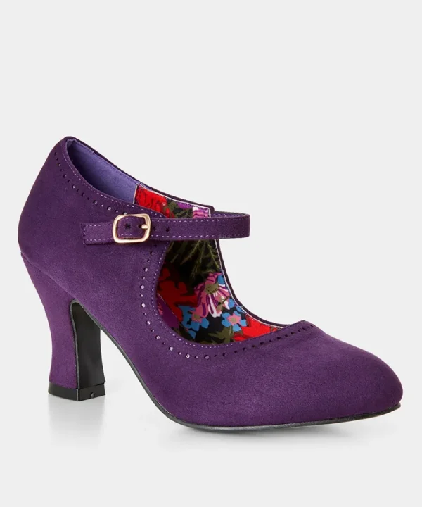 Sale Joe Browns Day Dreaming Vintage Style Shoes Aubergine