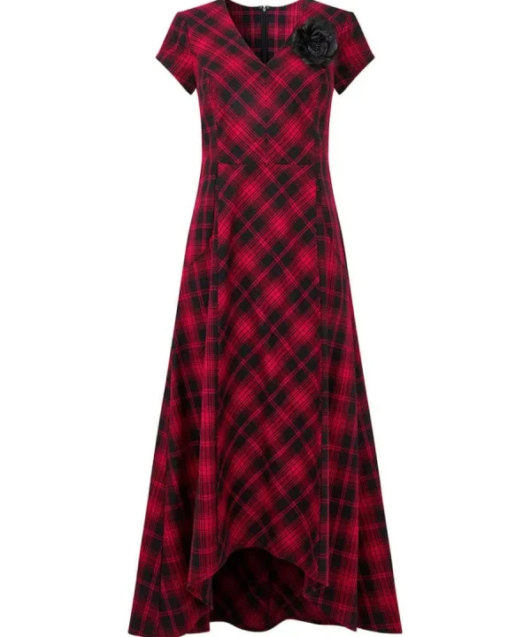 Online Joe Browns Dixie Check Dress With Corsage Red