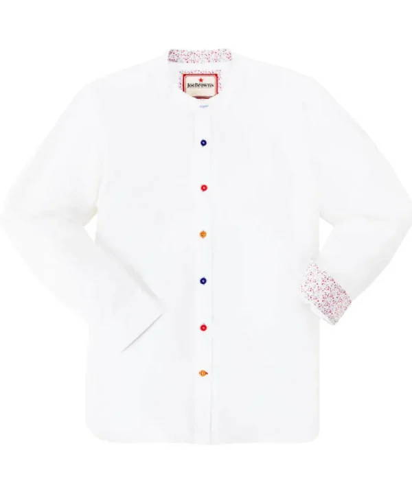 Fashion Joe Browns Easy Going Grandad Shirt White