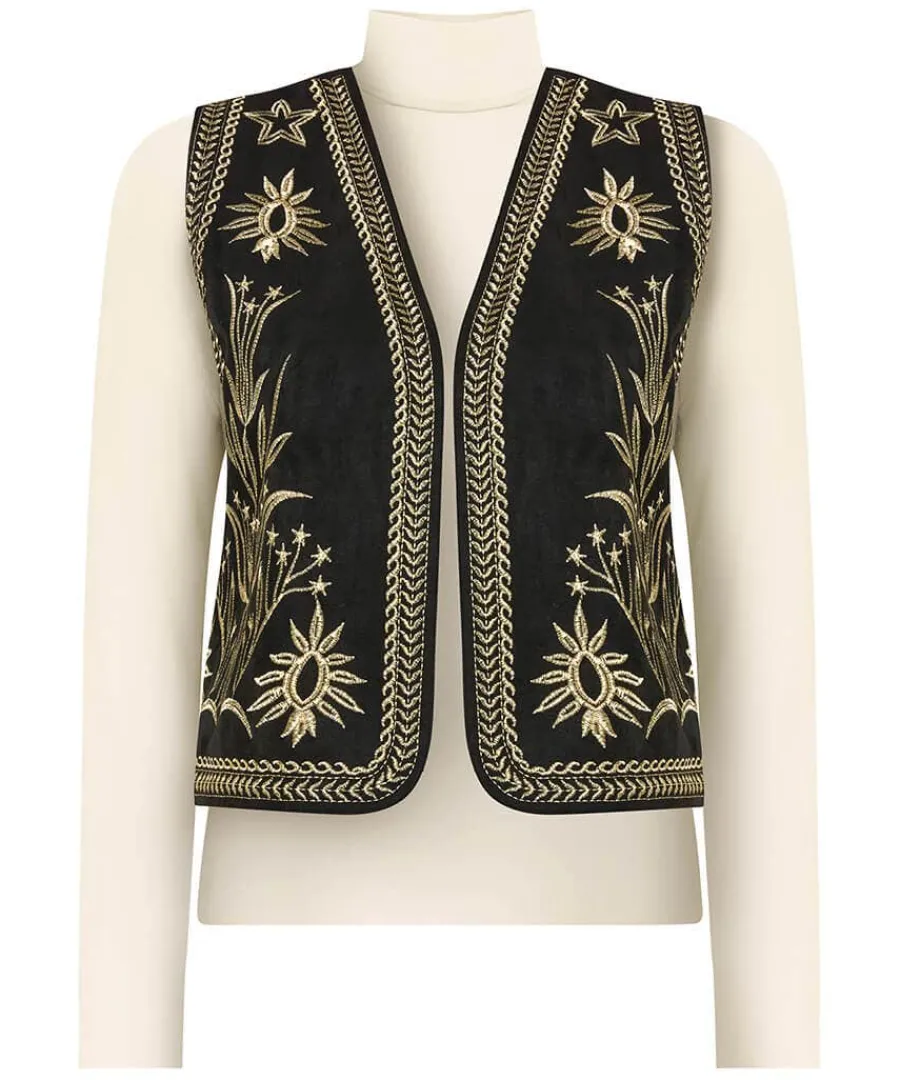 enchanting_embroidered_wa_4.webp Shop Joe Browns Enchanting Embroidered Waistcoat Black