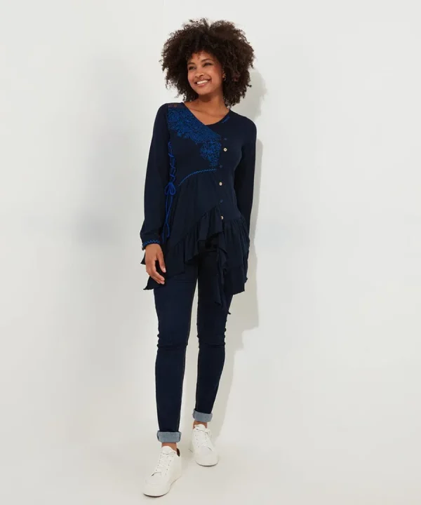 Shop Joe Browns Exquisite Embroidered Tunic Navy