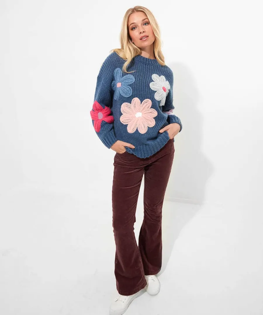fabulous_floral_applique__2.webp Best Joe Browns Fabulous Floral Applique Jumper Navy