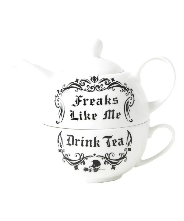 Online Joe Browns Freaks Like Me Tea For One Set White
