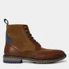 Store Joe Browns Gents Club Mixed Leather Boots Tan Multi