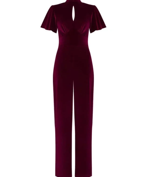 Clearance Joe Browns Greta Velour Jumpsuit Berry