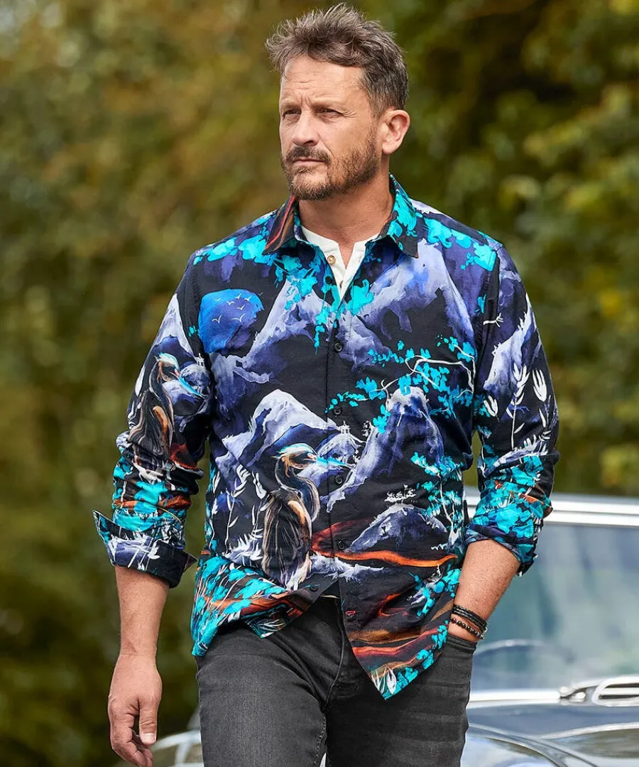 hand_painted_print_shirt_1.webp Best Sale Joe Browns Hand Painted Print Shirt Black