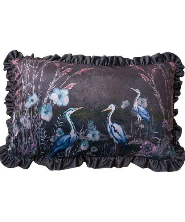 New Joe Browns Harmonious Herons Reversible Cushion Charcoal